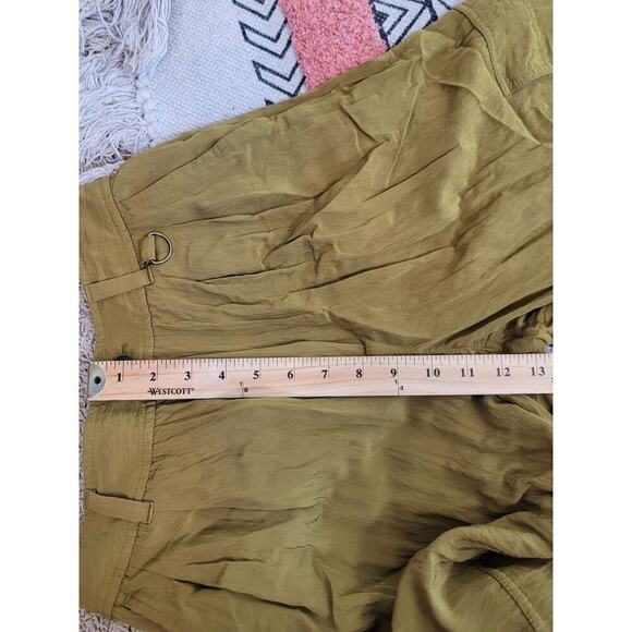 Madewell Drapey Wide Leg Cargo Pants in Spiced Olive, sz 4 - Picture 15 of 16